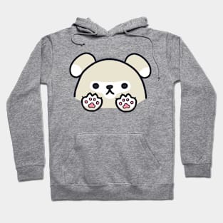 cute kawaii light grey dog Hoodie